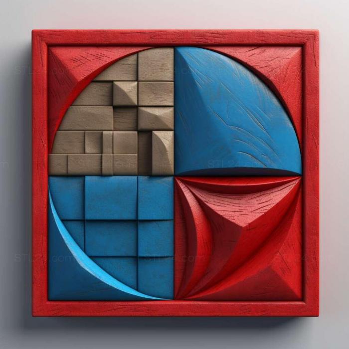 Patterns and decorations (stl red blue 1, PATTERN_1069) 3D models for cnc